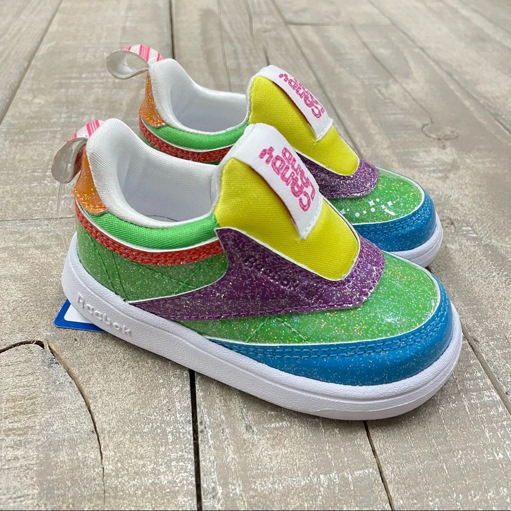 (RP27) Reebok x Candy Land Slip On Baby Sneakers - Picture 1 of 6